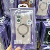 壳舞美妆系列适用于16promax15pro 手机壳全包粉色大孔闪钻支架hot新品