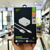 阿思络充电器套装 线USB口AB09白色FlashCharge便捷闪充 AX09氮化镓多兼容适用手机快速充电22.5W插头