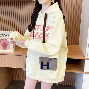 胖女童卫衣春装中大童大码宽松打底衫初中学生胖女孩上衣青少年