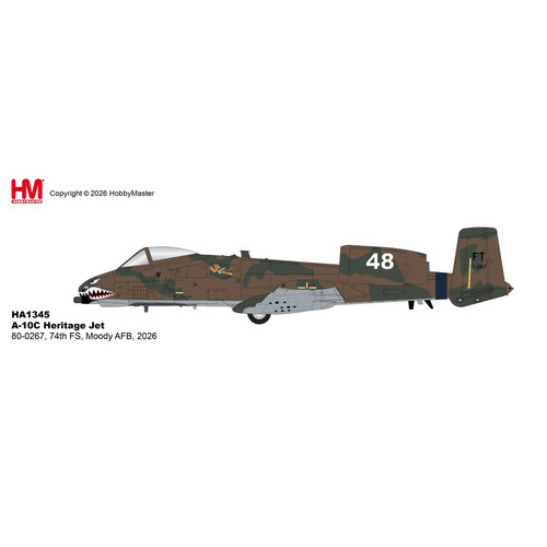 HM11月到货1:72A-10C攻击机74th FS Moody AFB2026合金模型HA1345