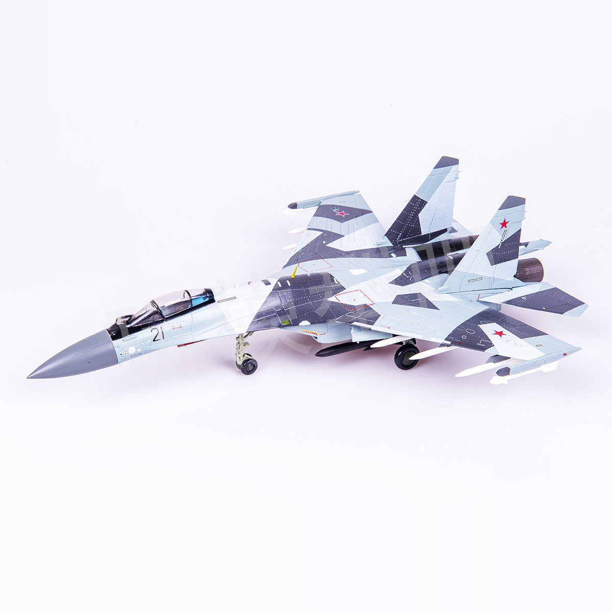 威骏1/72 俄罗斯空天军苏-35重型战斗机割裂迷彩合金成品飞机模型