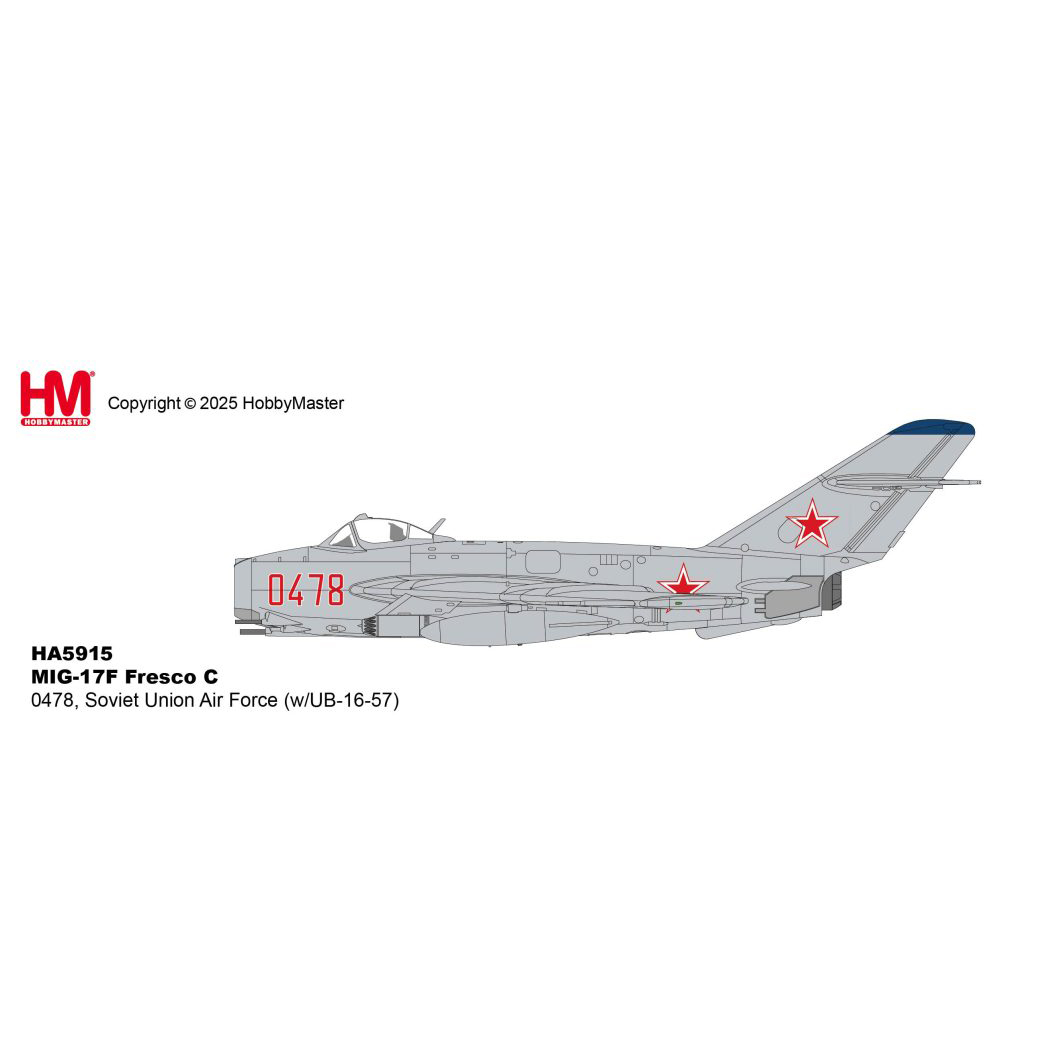 HM12月新品1:72HA5915MiG-17F0478苏联空军合金成品模型收藏