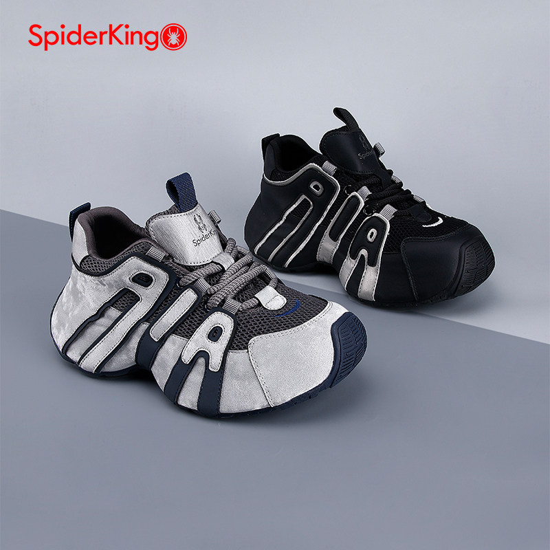 蜘蛛王厚底增高老爹鞋女2026春季时尚百搭运动休闲鞋轻便网面透气