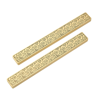 明色旋云纹黄铜镇纸实心中国风文房四宝创意礼品书法压纸镇尺