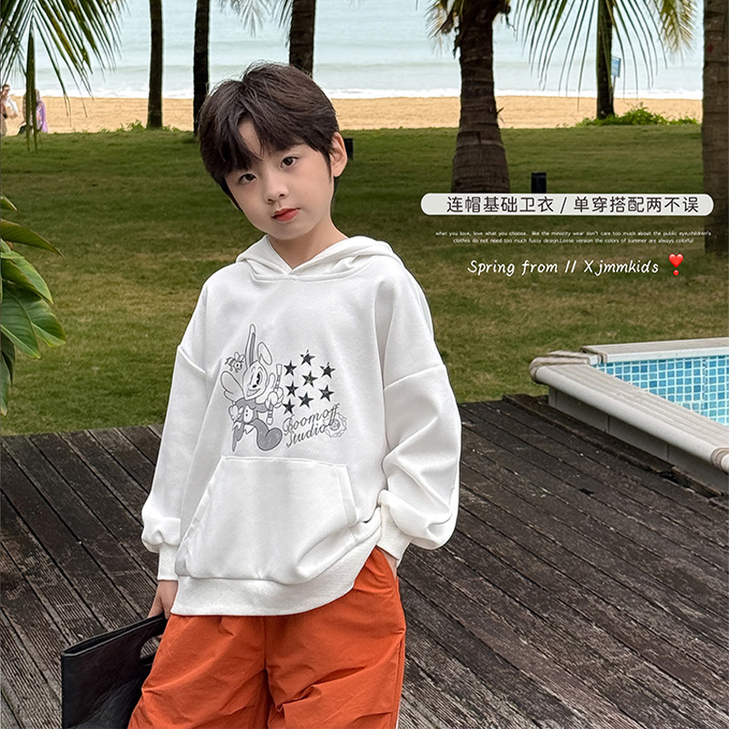 虾酱麻麻卡通连帽卫衣