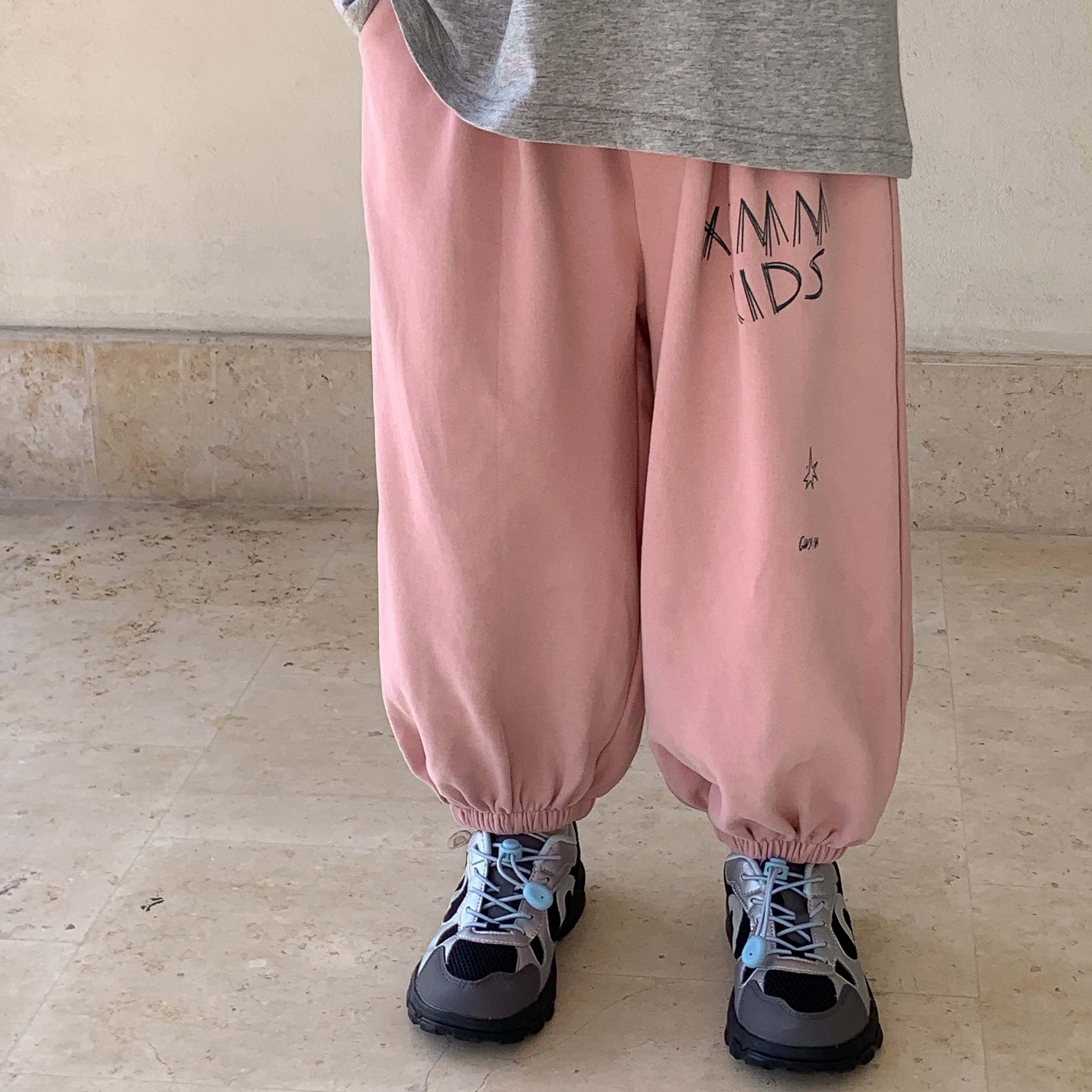 虾酱麻麻三色束脚运动裤