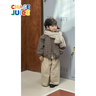 【小童】虾酱麻麻男童保暖棉服冬装2025新款上衣加厚儿童夹棉外套