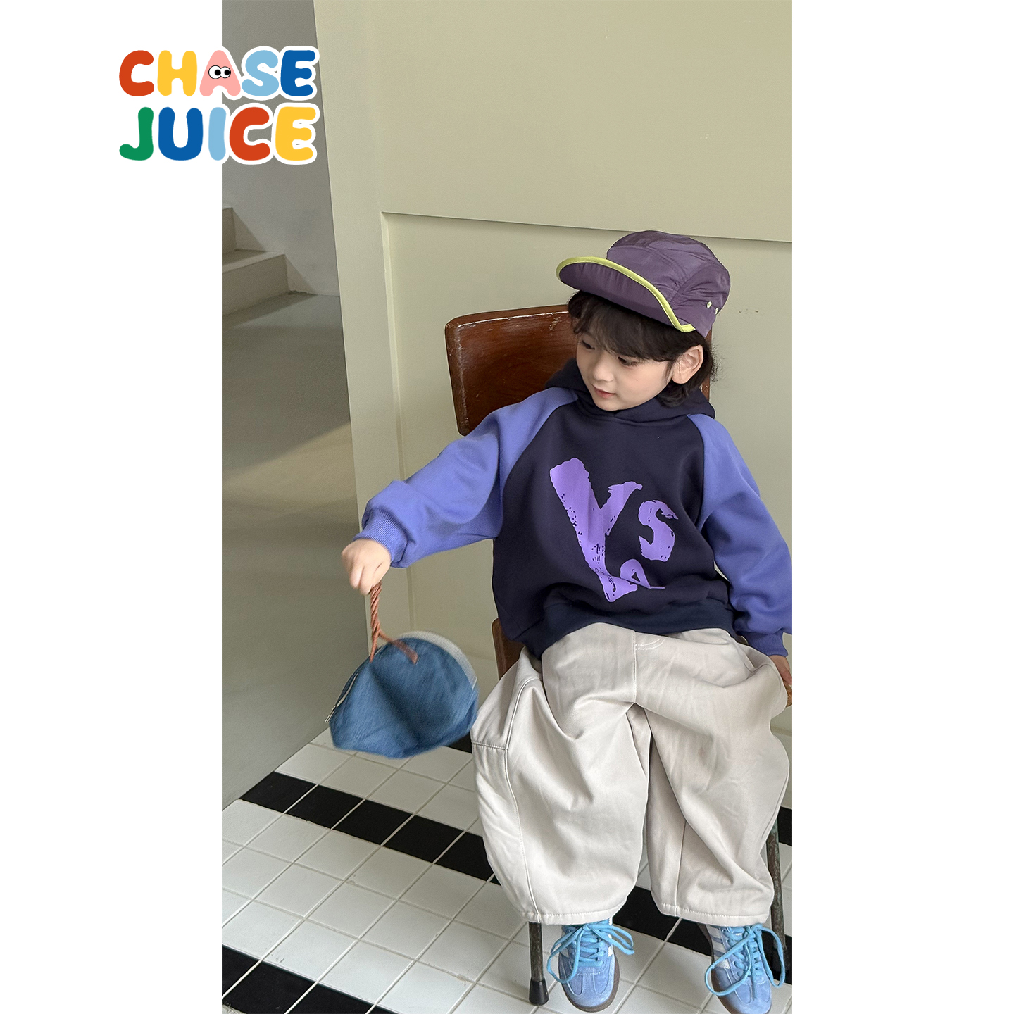 虾酱麻麻插肩加绒卫衣