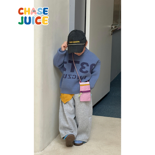 【小童】虾酱麻麻男童毛衣冬季2025新款宝宝加厚保暖儿童装针织衫