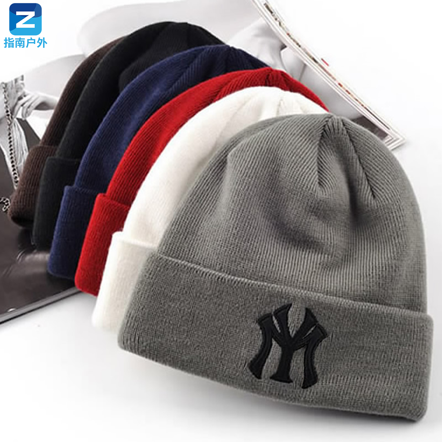 毛线帽子男款针织帽冬季保暖时尚