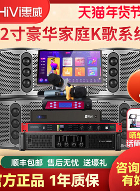 惠威KF12 家庭KTV音响套装全套12寸三分频卡拉ok家用音箱功放kf12