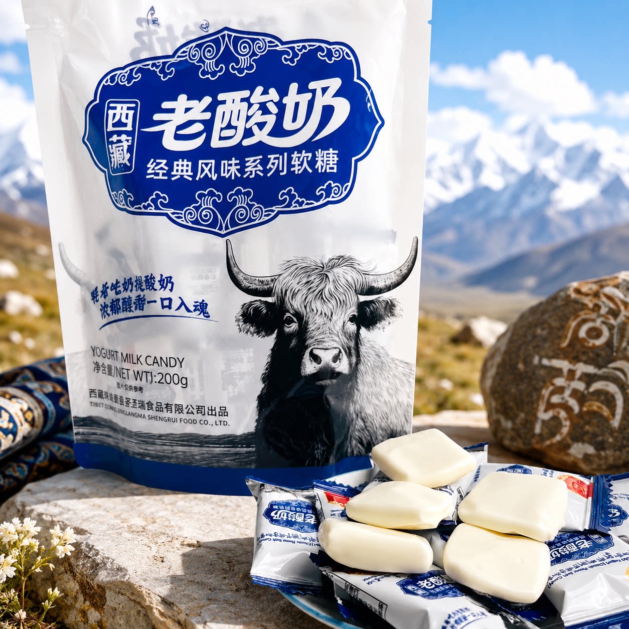 藏佳香西藏直发正宗老酸奶休闲小零食酸奶糖果软糖独立包装200克