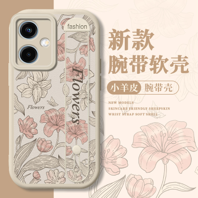 生如夏花适用红米note13手机壳小米note13pro十+小羊皮note13rpro腕带redmi新款支架女全包防摔英伦保护软套