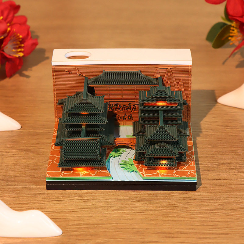 丽江古城纸雕日历景区文创纪念品