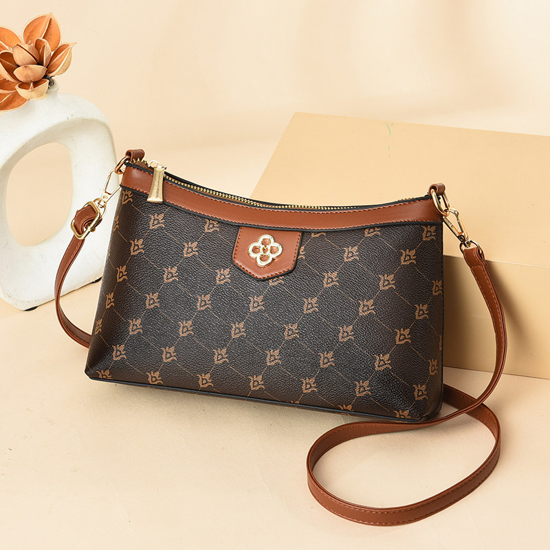 中年妈妈包复古老花单肩斜挎小包