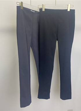 休闲裤女春夏百搭显瘦后开叉高弹小脚九分裤烟管直筒裤