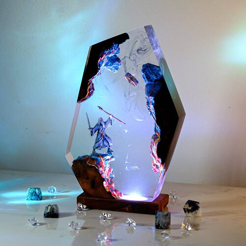 跨境指环王魔戒树脂灯Wizard resin lamp灰袍巫师甘道夫树脂摆件