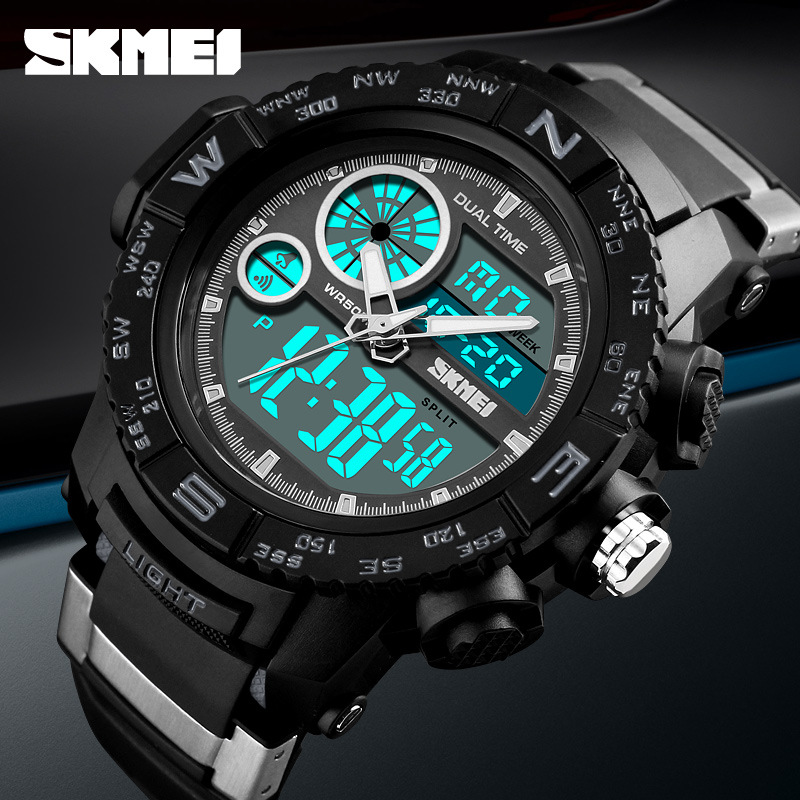 时刻美新款手表男士户外运动防水学生运动表skmei sport watch