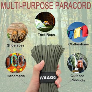 跨境550 Paracord 100ft户外露营装备帐篷绳索4mm Parachute Cord