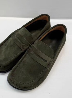 里里定制丨早秋新款麂皮舒适一脚蹬乐福鞋