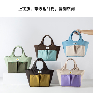 上班族杂物手提袋防水保温带饭通勤包包菜篮子手提包小拎包布袋包