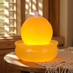 财如泉涌桌面流水喷泉生财装饰品客厅玄关循环水景创意招财风水轮