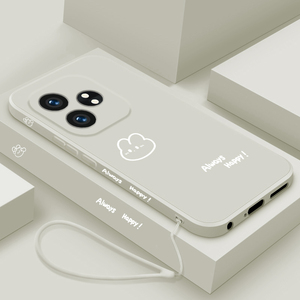 开心兔适用realmegtneo6手机壳简约新款真我GTNEO6保护套液态硅胶GTneo6全包防摔男女款RMX3820直边个性创意