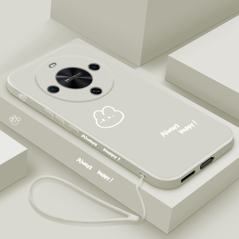 开心兔适用华为畅享70x手机壳简约新款畅想70X保护套液态硅胶cx7ox全包防摔男女款BRE-AL00a超薄可爱情侣潮