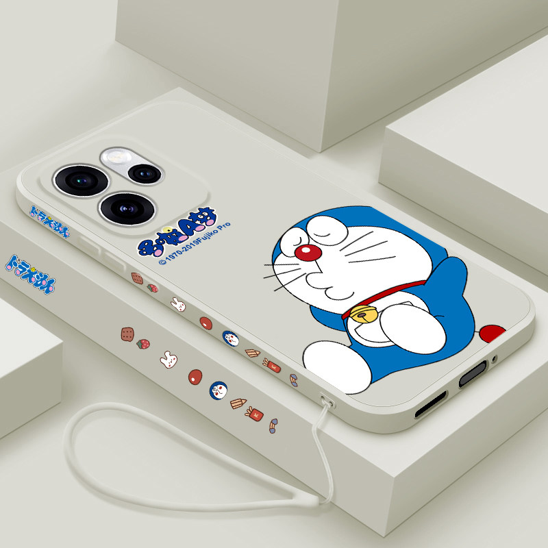 适用opporeno15手机壳卡通叮当猫Reno15Pro液态硅胶保护套reno15c超薄可爱男女款PLV110‌‌镜头全包防摔