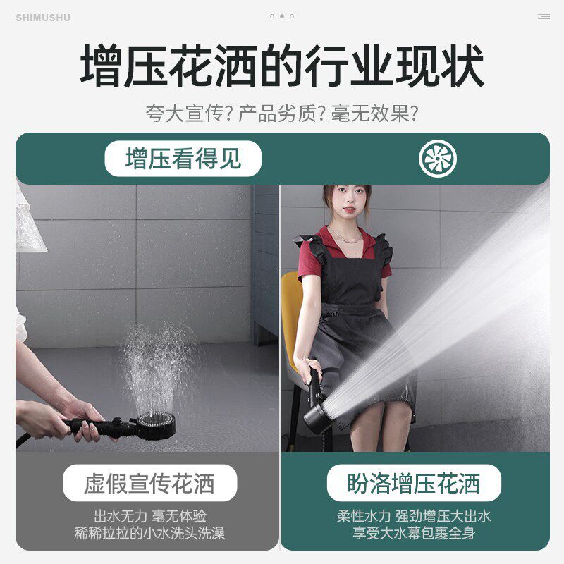 德系双涡轮增压花洒喷头