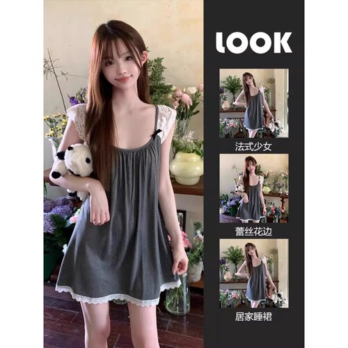 日本GP蕾丝吊带睡裙夏季休闲宽松