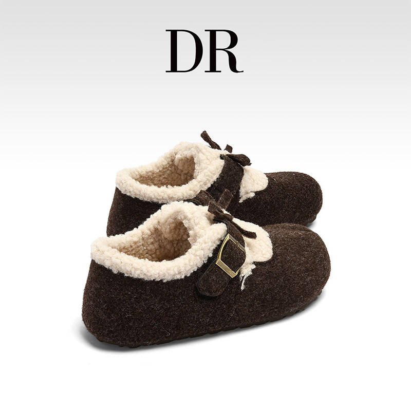 DR官方正品软木鞋毛毛鞋单鞋呢子软底防滑勃肯鞋纯色一脚蹬保暖,女鞋,勃肯鞋/软木鞋,淘宝优惠券,粉丝福利购,淘宝优惠卷
