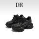 DR官方正品 百搭炸街运动休闲鞋 黑色真皮厚底增高老爹鞋 女2026春季