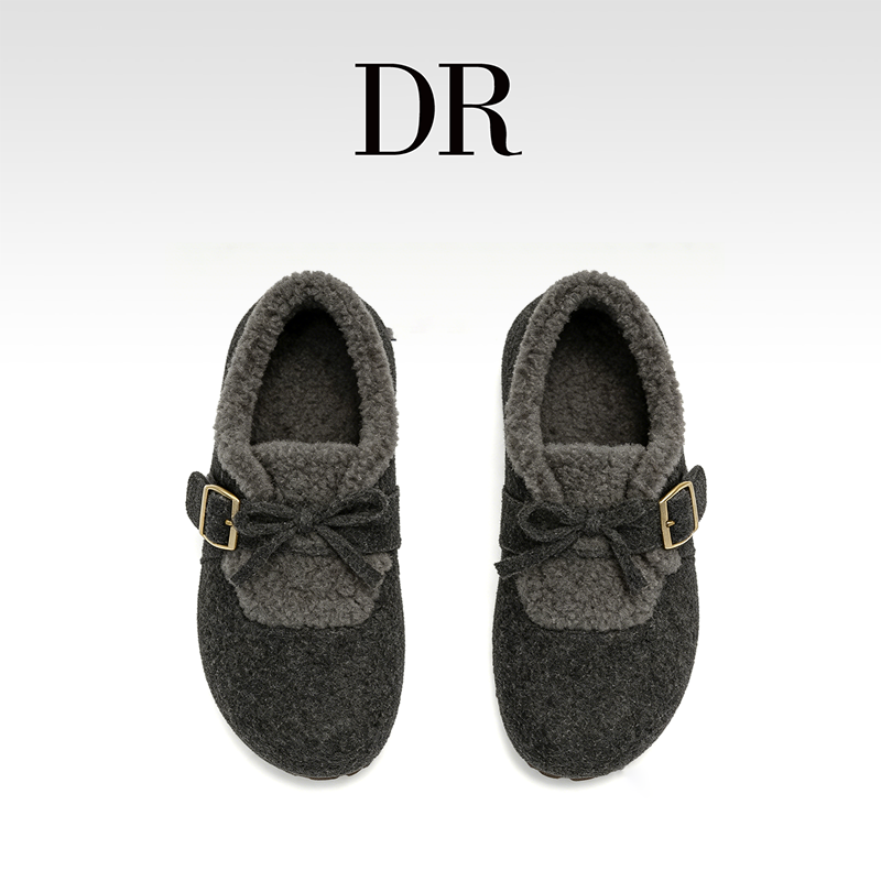 DR官方正品2025年冬季单鞋毛毛鞋女鞋软底勃肯鞋一脚蹬保暖皮带扣,女鞋,勃肯鞋/软木鞋,淘宝优惠券,粉丝福利购,淘宝优惠卷