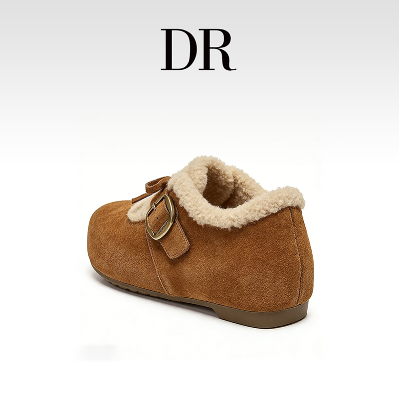 DR官方正品乐福鞋英伦风加绒女鞋勃肯鞋纯色平底扣带装饰毛绒,女鞋,勃肯鞋/软木鞋,淘宝优惠券,粉丝福利购,淘宝优惠卷