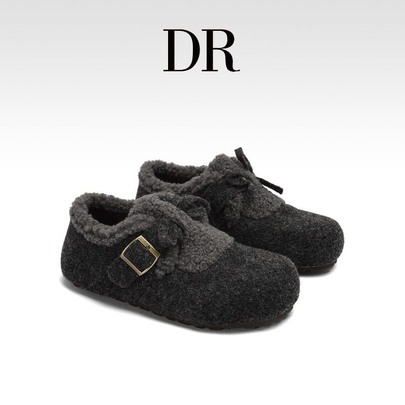 DR官方正品乐福鞋加绒秋冬季蝴蝶结勃肯鞋潮流舒适休闲鞋一脚蹬毛,女鞋,勃肯鞋/软木鞋,淘宝优惠券,粉丝福利购,淘宝优惠卷