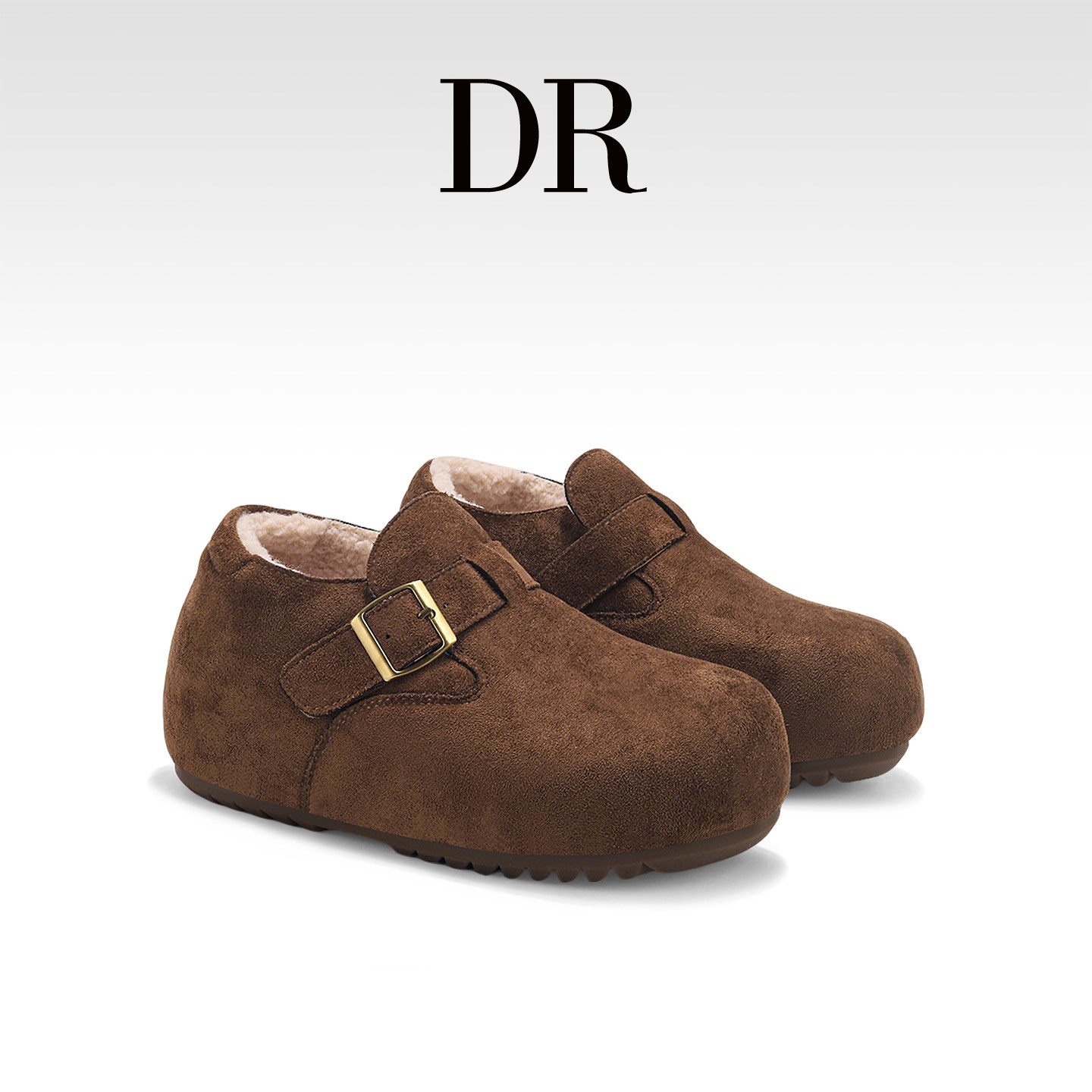 DR官方正品真皮保暖羊羔绒勃肯鞋女2025冬季休闲平底全包乐福鞋,女鞋,勃肯鞋/软木鞋,淘宝优惠券,粉丝福利购,淘宝优惠卷