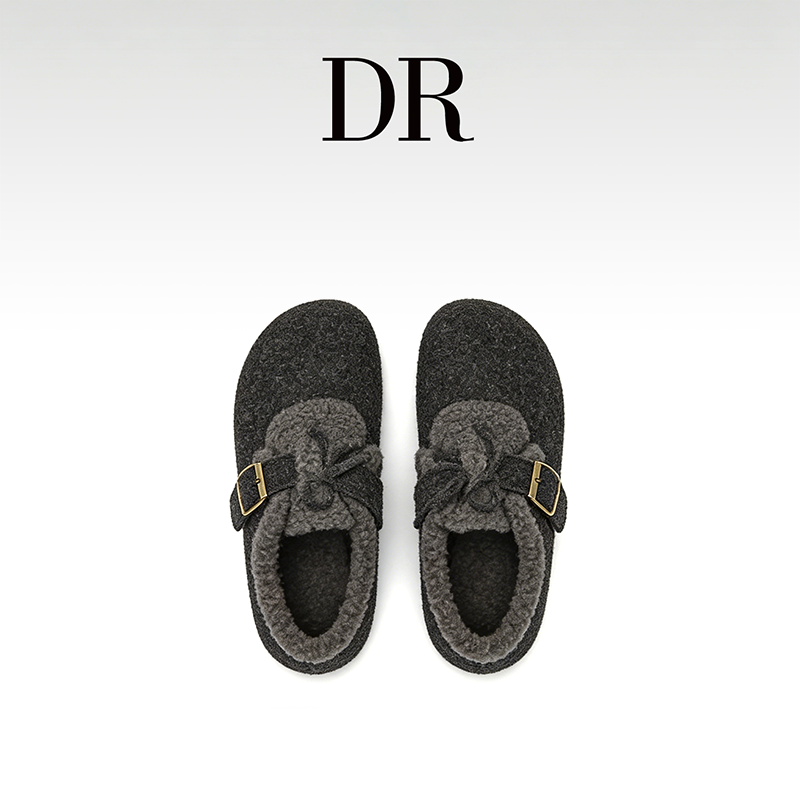 DR官方正品软木鞋2025年冬季女鞋懒人鞋防滑勃肯鞋纯色平底百搭复,女鞋,勃肯鞋/软木鞋,淘宝优惠券,粉丝福利购,淘宝优惠卷