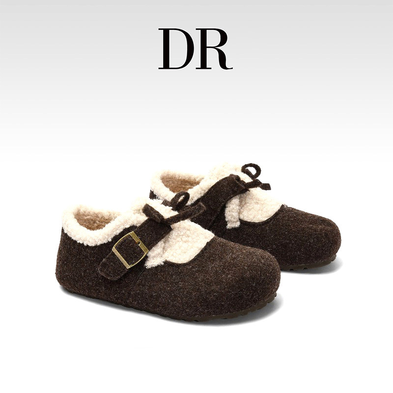 DR官方正品软木鞋毛毛鞋单鞋呢子软底防滑勃肯鞋纯色一脚蹬保暖,女鞋,勃肯鞋/软木鞋,淘宝优惠券,粉丝福利购,淘宝优惠卷