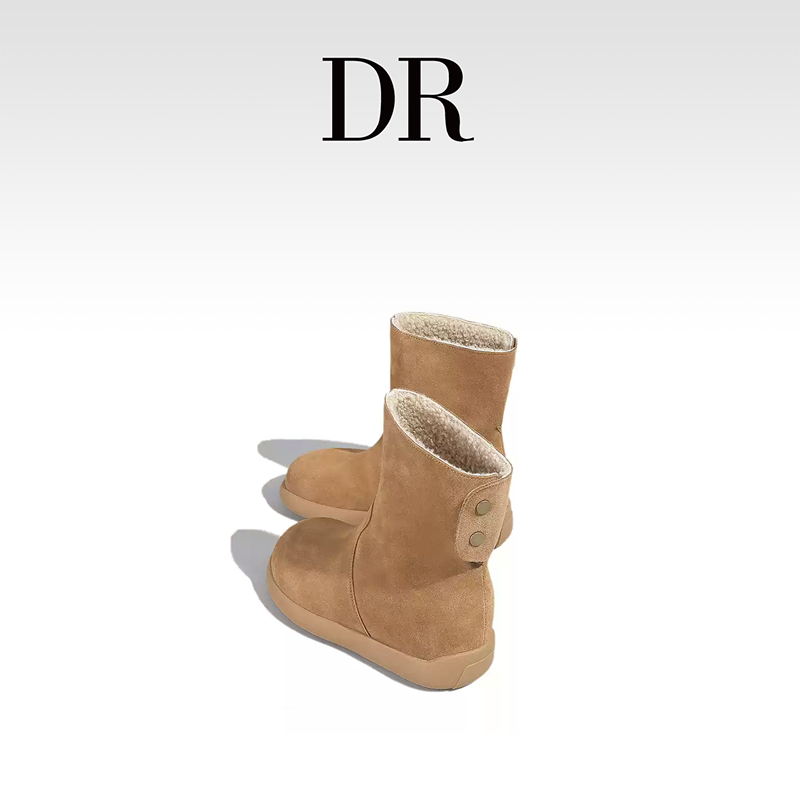 DR官方正品保暖棉靴短靴子外穿2025秋冬季新款雪地靴女靴纯色青年,女鞋,时尚雪地靴,淘宝优惠券,粉丝福利购,淘宝优惠卷