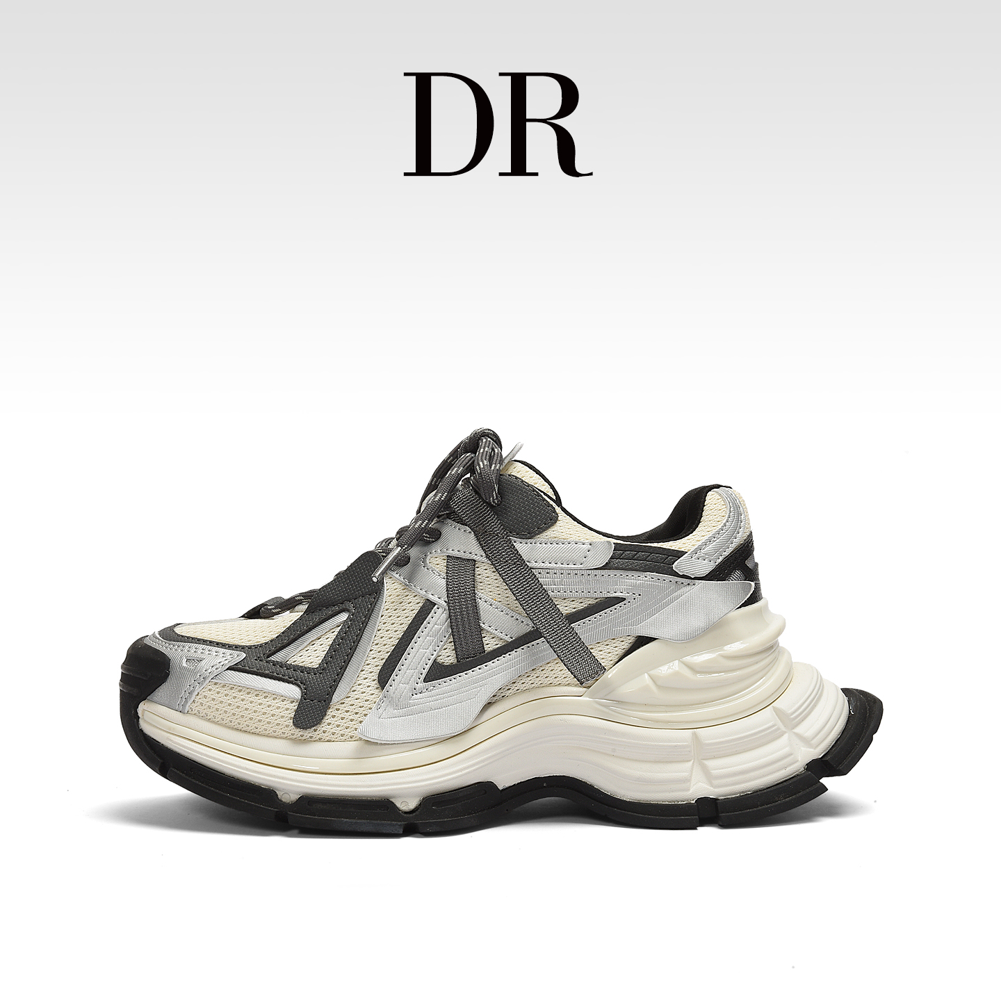 DR官方正品情侣百搭厚底增高老爹鞋网面透气休闲鞋小众复古运动鞋