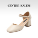 浅口单鞋 时尚 一字扣带粗跟日常女鞋 圆头春季 CENTREKALEM鞋 履