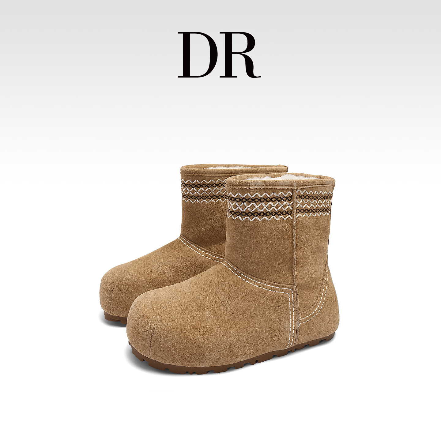 加绒保暖勃肯雪地靴厚底防滑毛绒