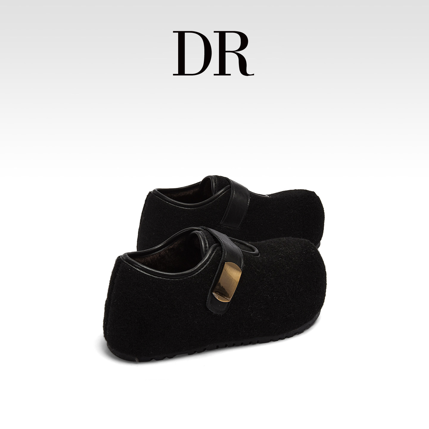 DR官方正品厚底内增高全包毛呢勃肯鞋女2025冬季魔术贴加绒穆勒鞋,女鞋,勃肯鞋/软木鞋,淘宝优惠券,粉丝福利购,淘宝优惠卷