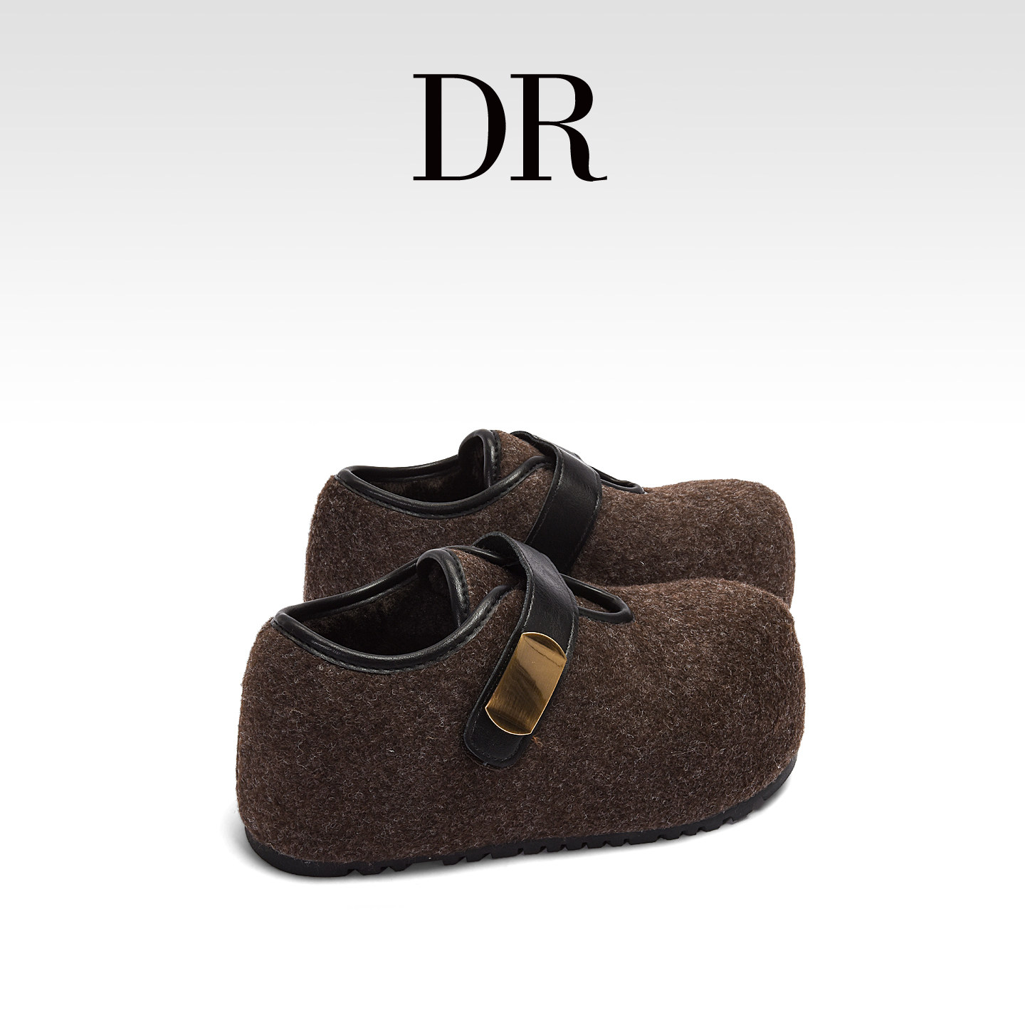DR官方正品内增高毛呢全包豆豆勃肯鞋女2025冬季加绒魔术贴懒人鞋,女鞋,勃肯鞋/软木鞋,淘宝优惠券,粉丝福利购,淘宝优惠卷