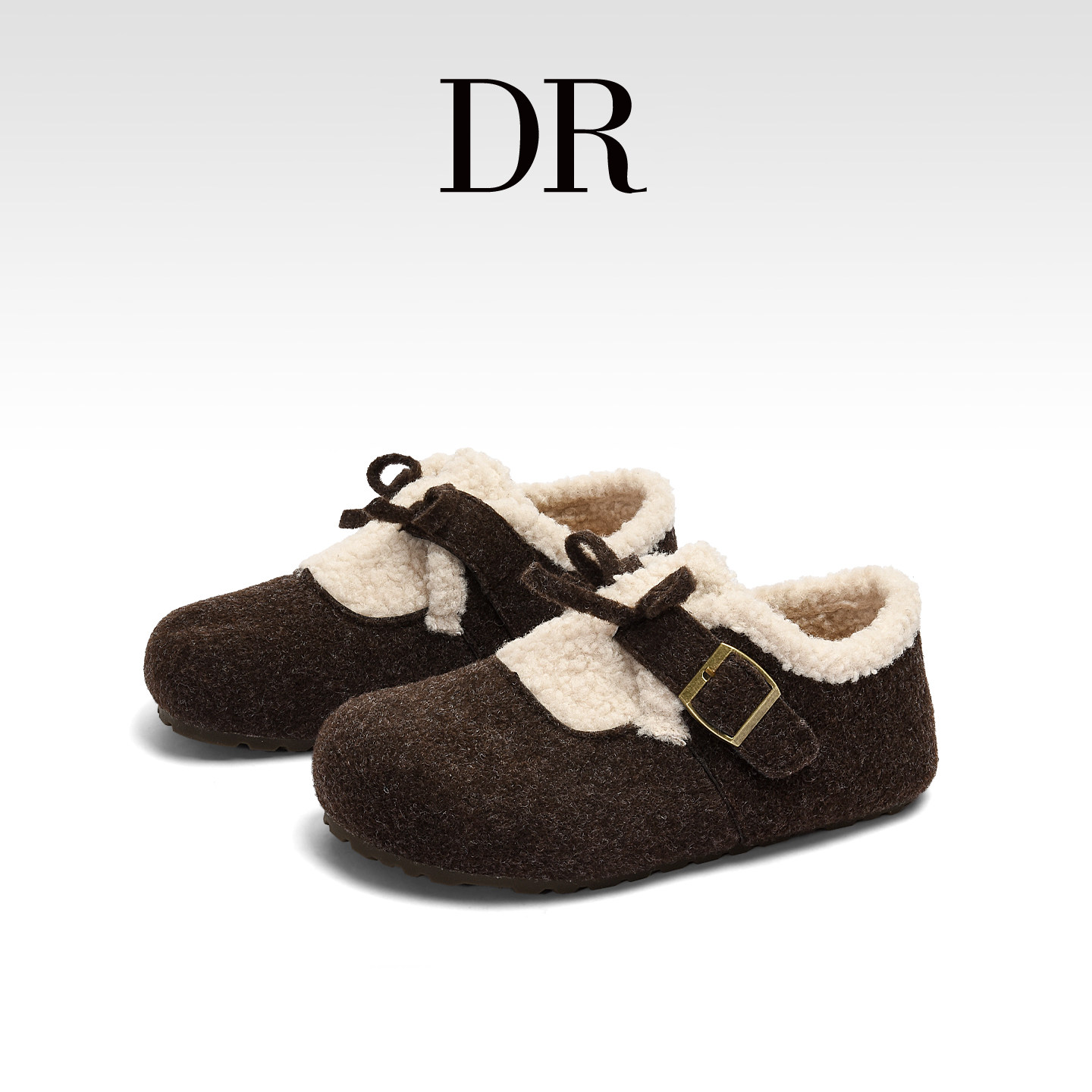 DR官方正品羊羔毛加绒真皮勃肯鞋女2025冬季豆豆鞋软底毛毛棉鞋,女鞋,勃肯鞋/软木鞋,淘宝优惠券,粉丝福利购,淘宝优惠卷