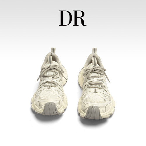 DR官方正品厚厚底老爹鞋女2025新款港风增高网面薄款透气运动鞋