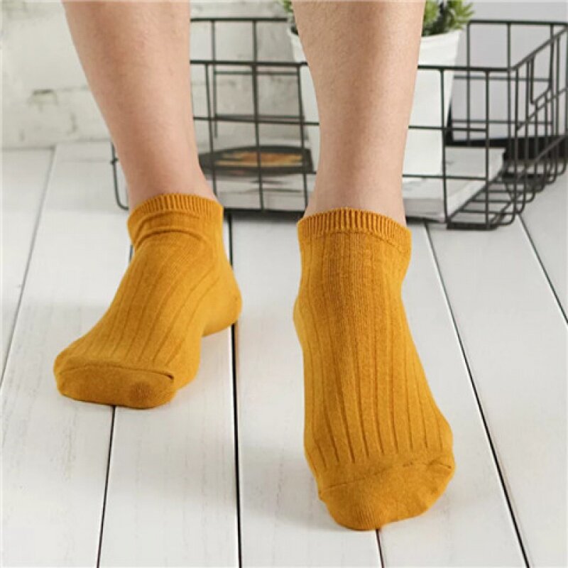 5双10双袜子男船袜夏季薄款韩版男士纯色棉袜子中短筒休闲透气袜