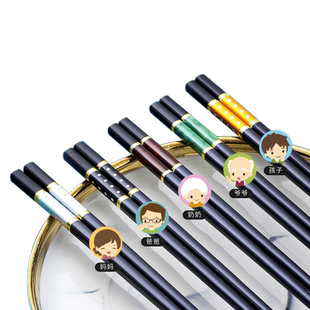 皇家箸2025新款合金筷子家用酒店宴席高档一人一色分餐耐高温防滑