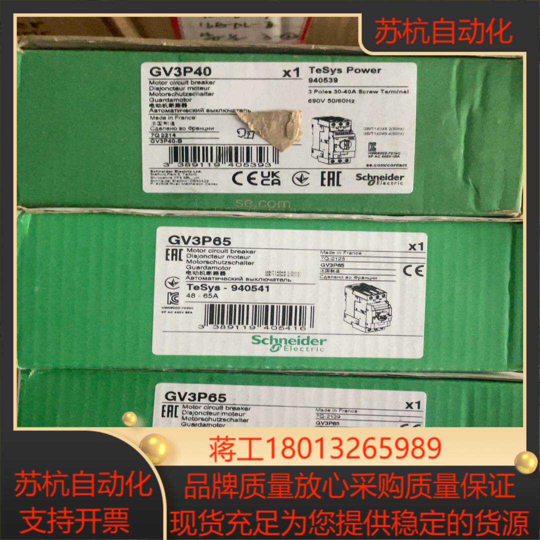 马达断路器 GV3P40 GV3P65 全新正品